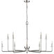 Marceline 10 Light 48 inch Polished Nickel Chandelier Ceiling Light